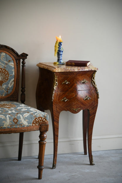 Marble French Bedside Cabinet