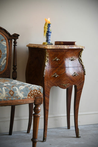 Marble French Bedside Cabinet