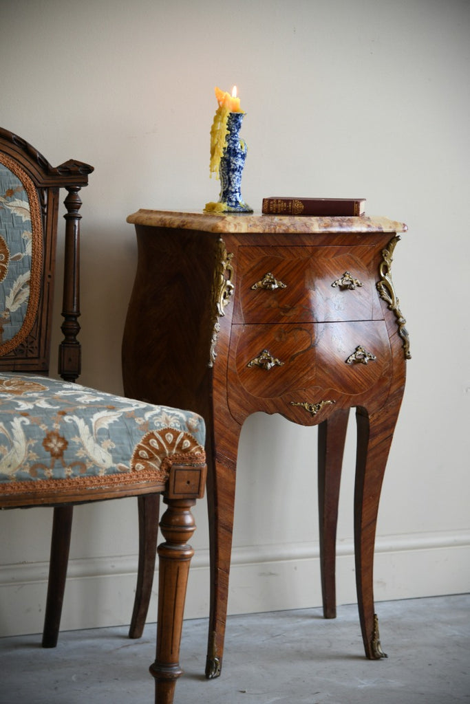 Marble French Bedside Cabinet