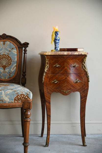 Marble French Bedside Cabinet