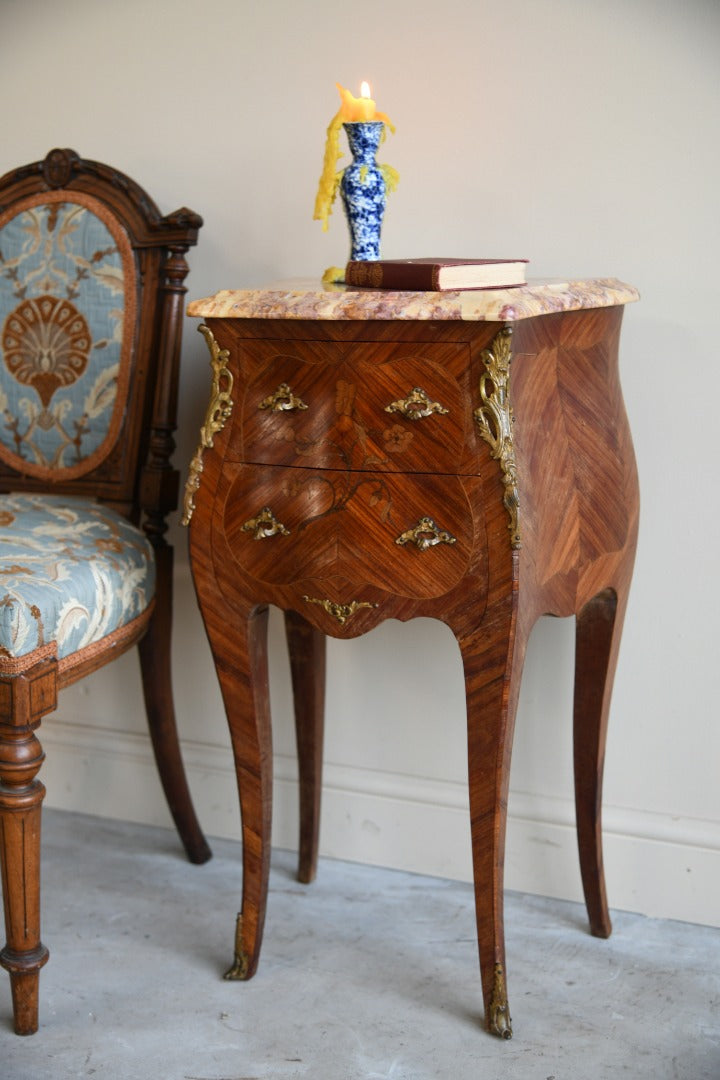 Marble French Bedside Cabinet