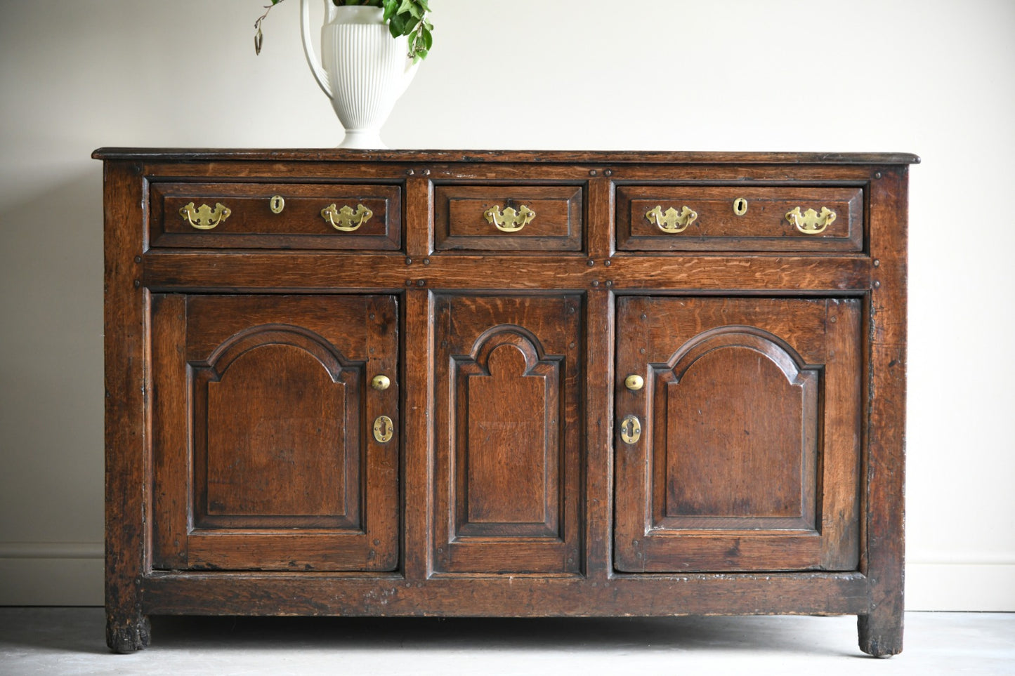 Antique Georgian Oak Welsh Dresser Base