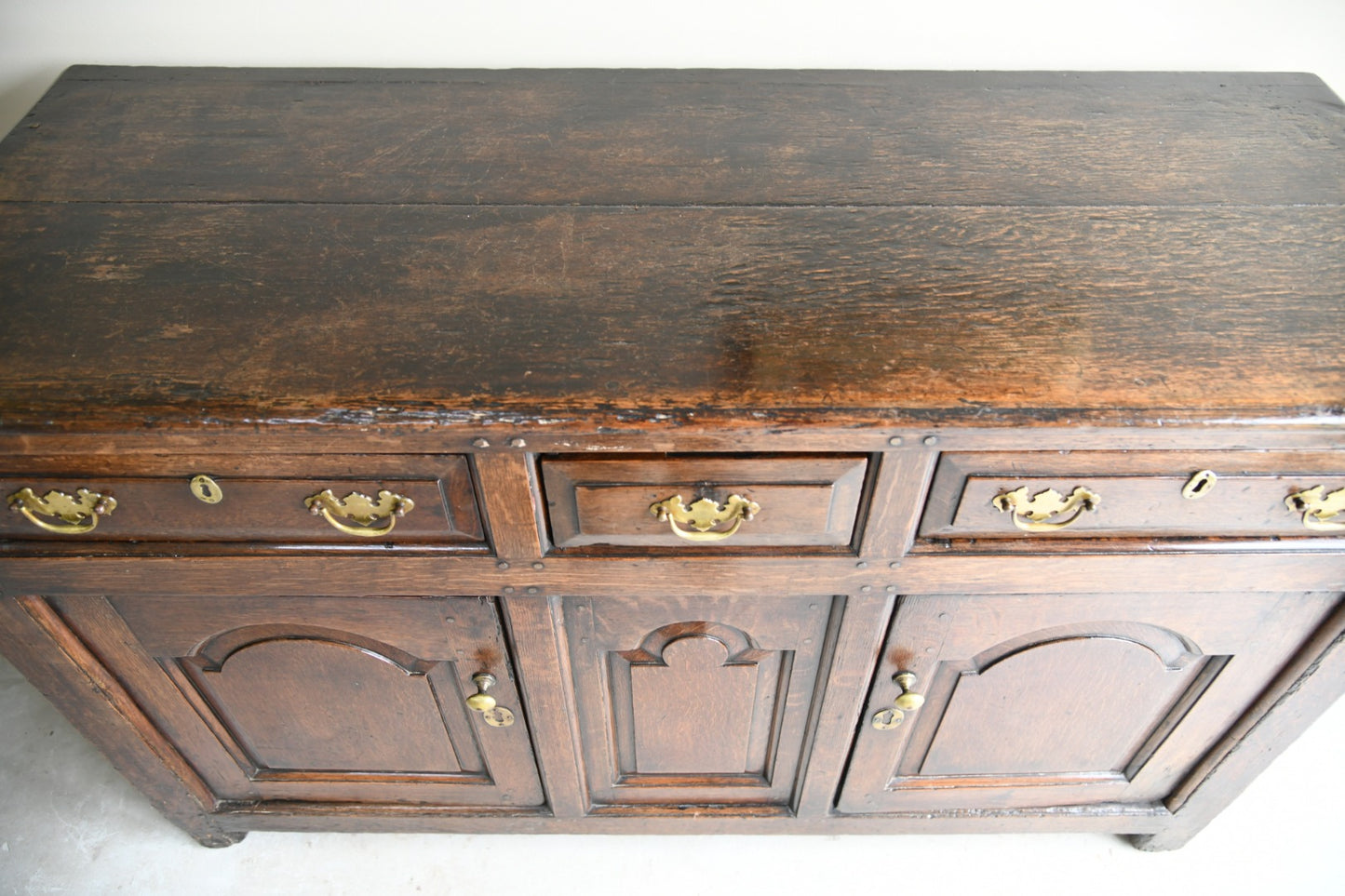 Antique Georgian Oak Welsh Dresser Base