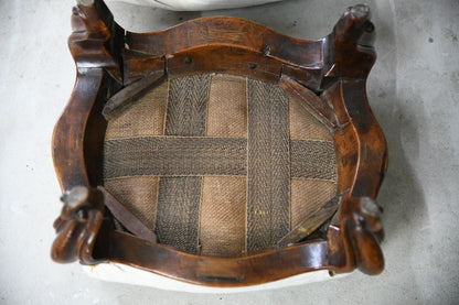 Pair Victorian Walnut Footstools