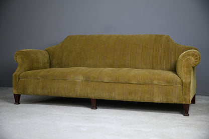 Large Antique Corduroy Sofa