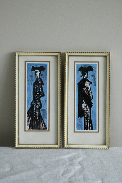 Pair Small Bernard Buffet Matador Prints