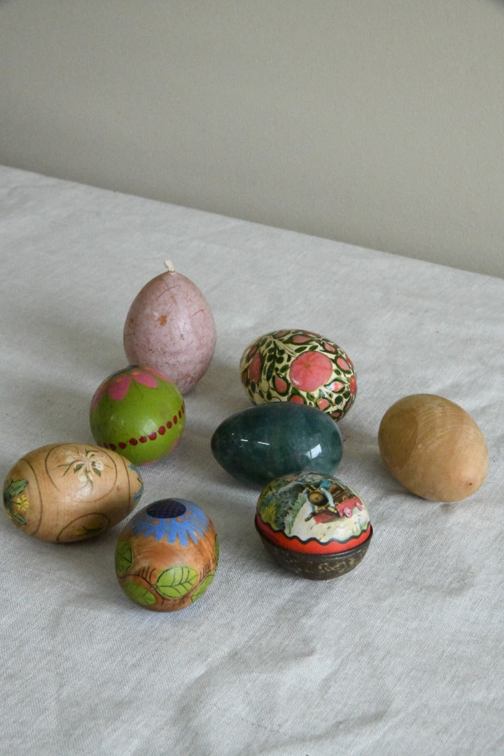 Collection Vintage Wooden Eggs