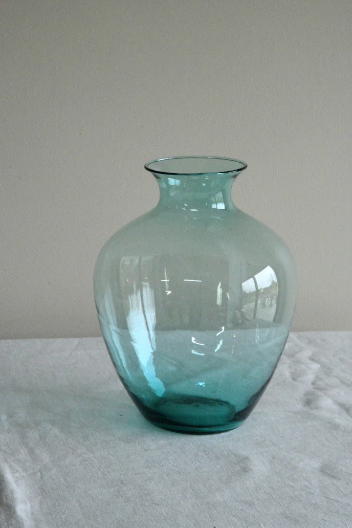 Retro Green Glass Vase