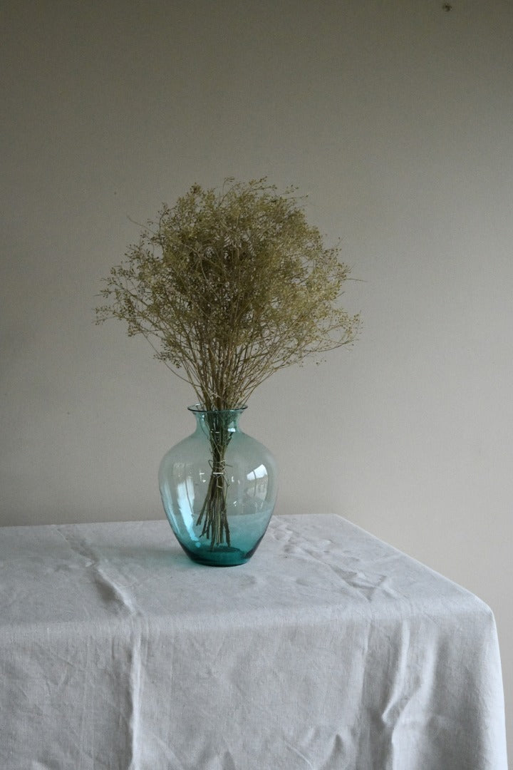 Retro Green Glass Vase