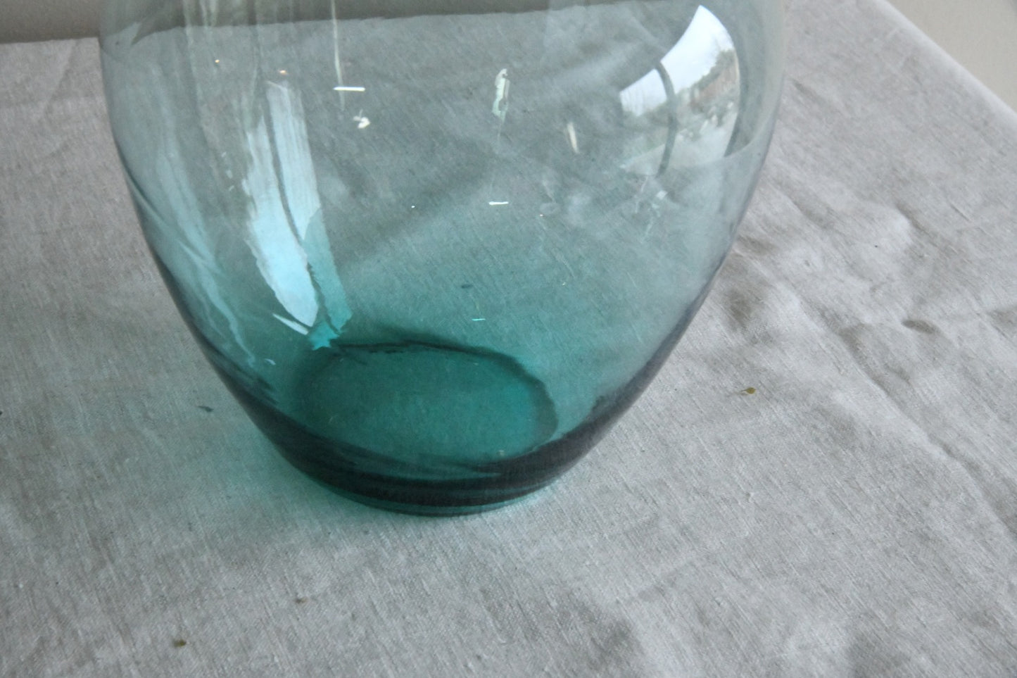 Retro Green Glass Vase