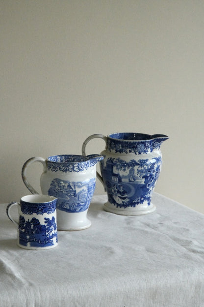 Collection of Blue & White Jugs