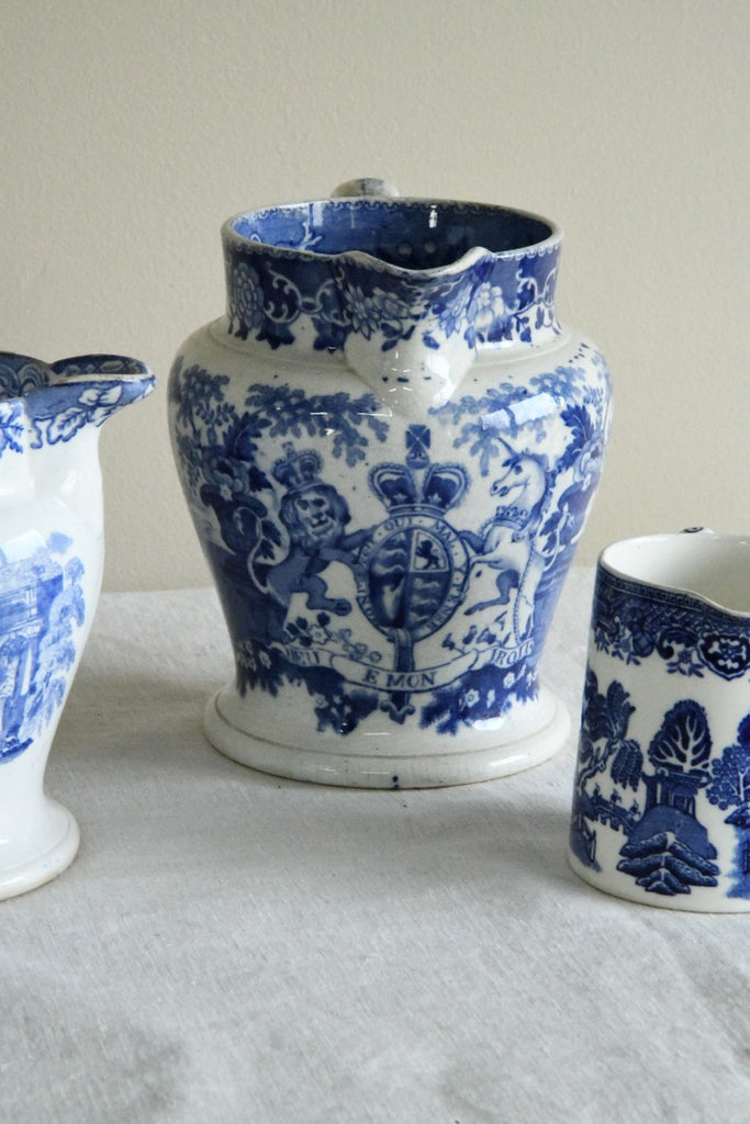 Collection of Blue & White Jugs