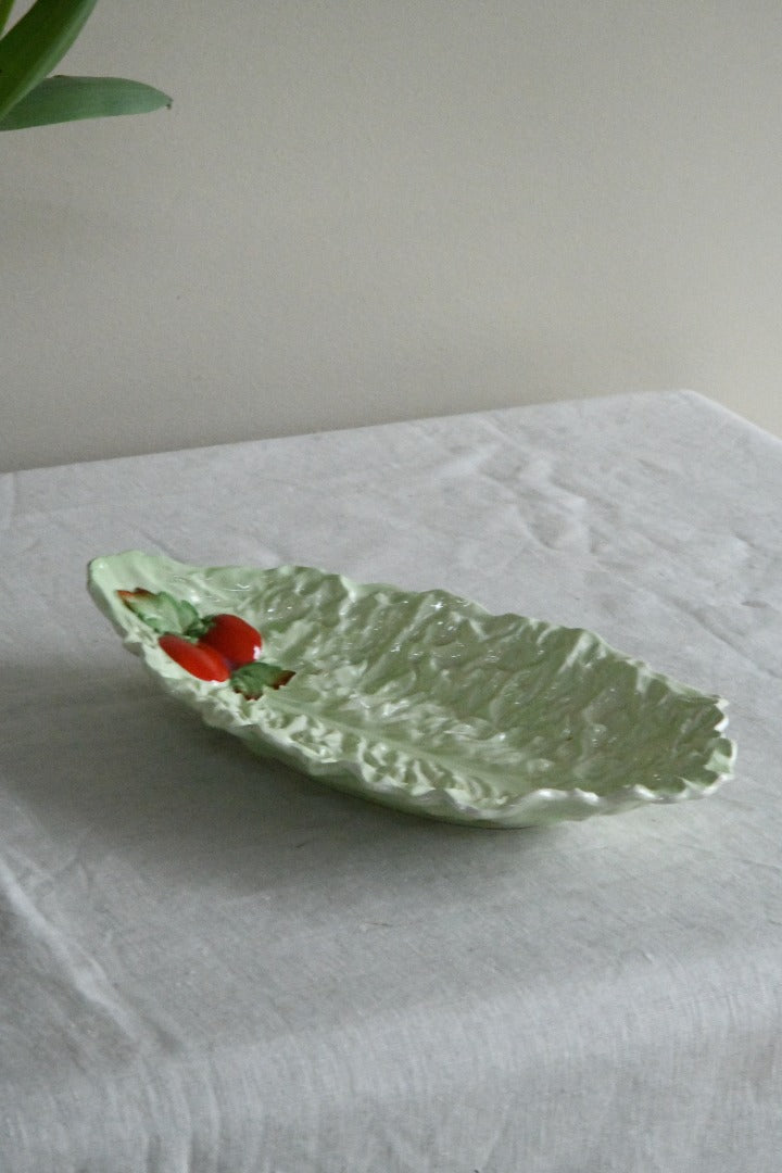 Vintage Carlton Ware Green Lettuce Leaf Dish