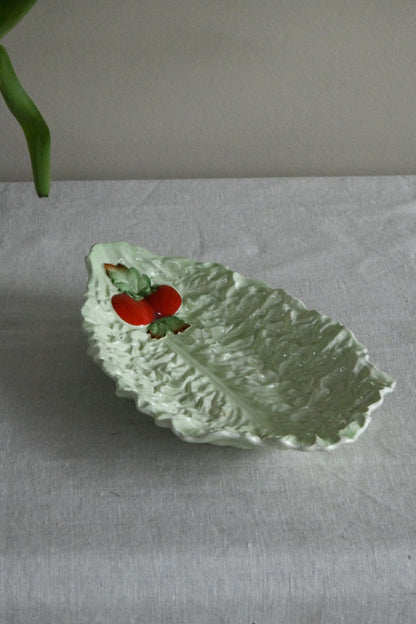 Vintage Carlton Ware Green Lettuce Leaf Dish