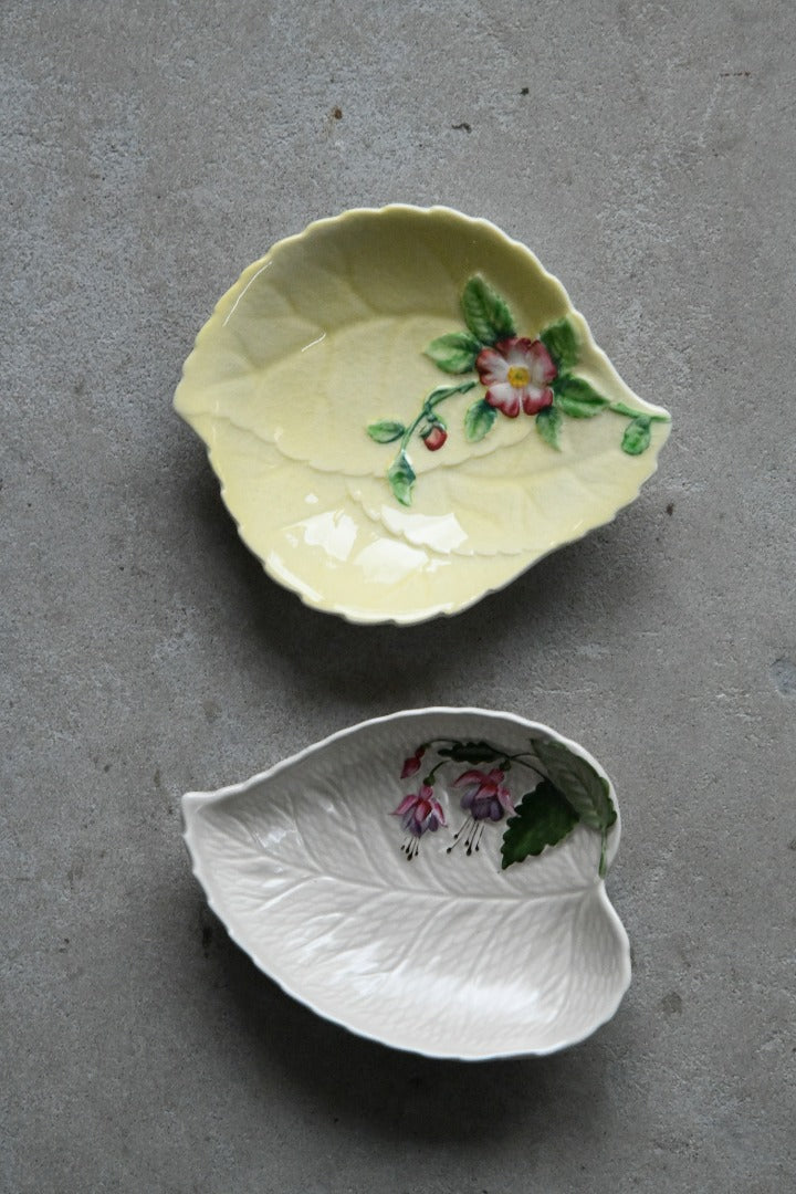 Carlton Ware & Crown Devon Small Leaf Dishes