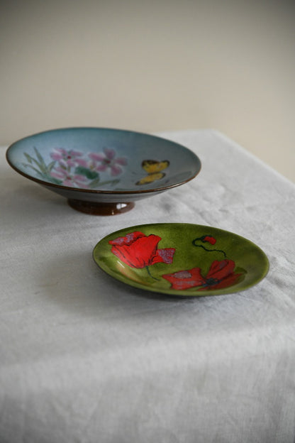 Pair Vintage Floral Bowls