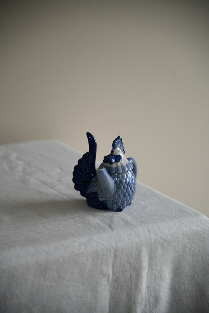 Blue & White Miniature Chicken Teapot