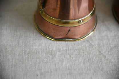 Pair Copper & Brass Jugs