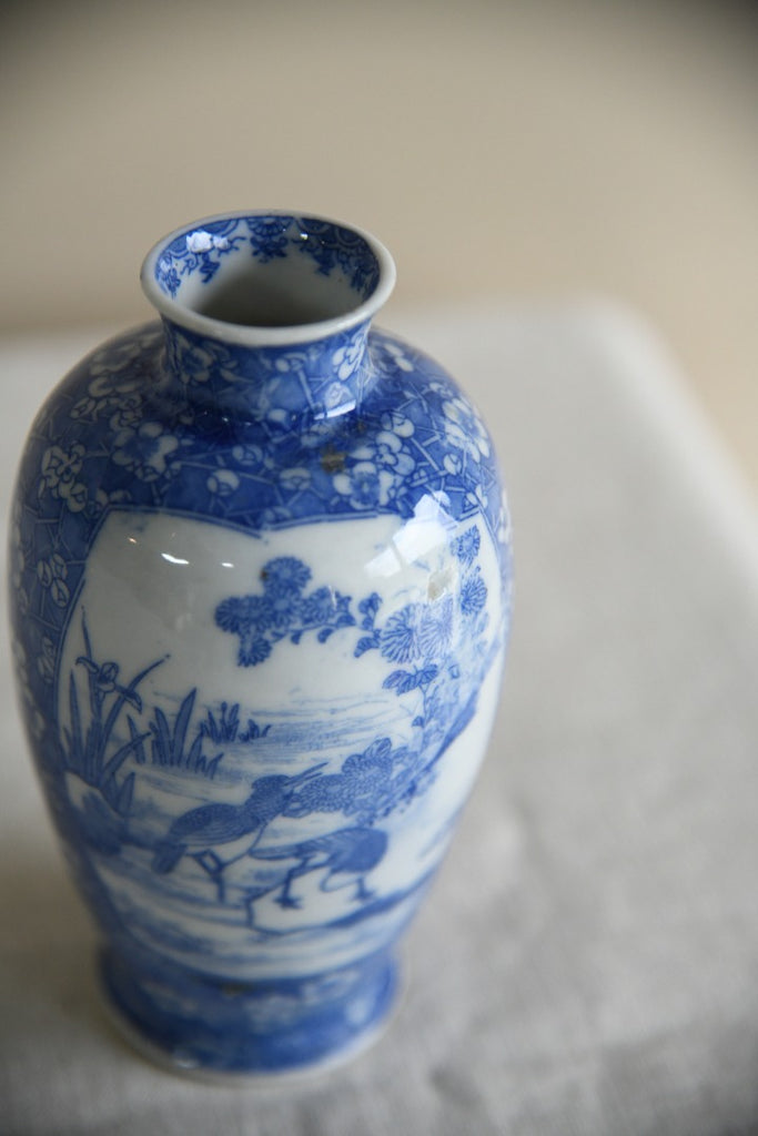 Blue & White Oriental Vase