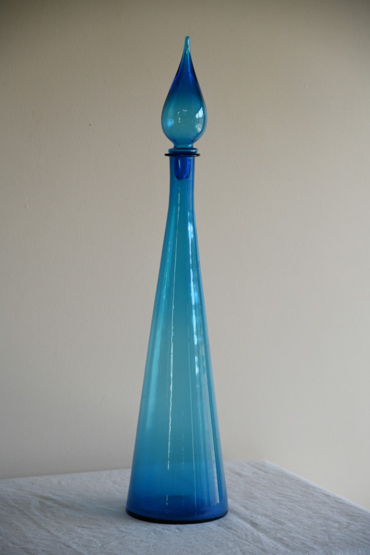 Empoli Blue Glass Genie Bottle