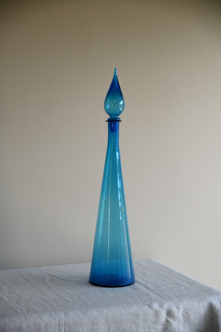 Empoli Blue Glass Genie Bottle