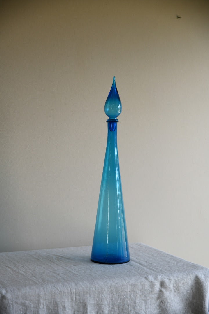 Empoli Blue Glass Genie Bottle