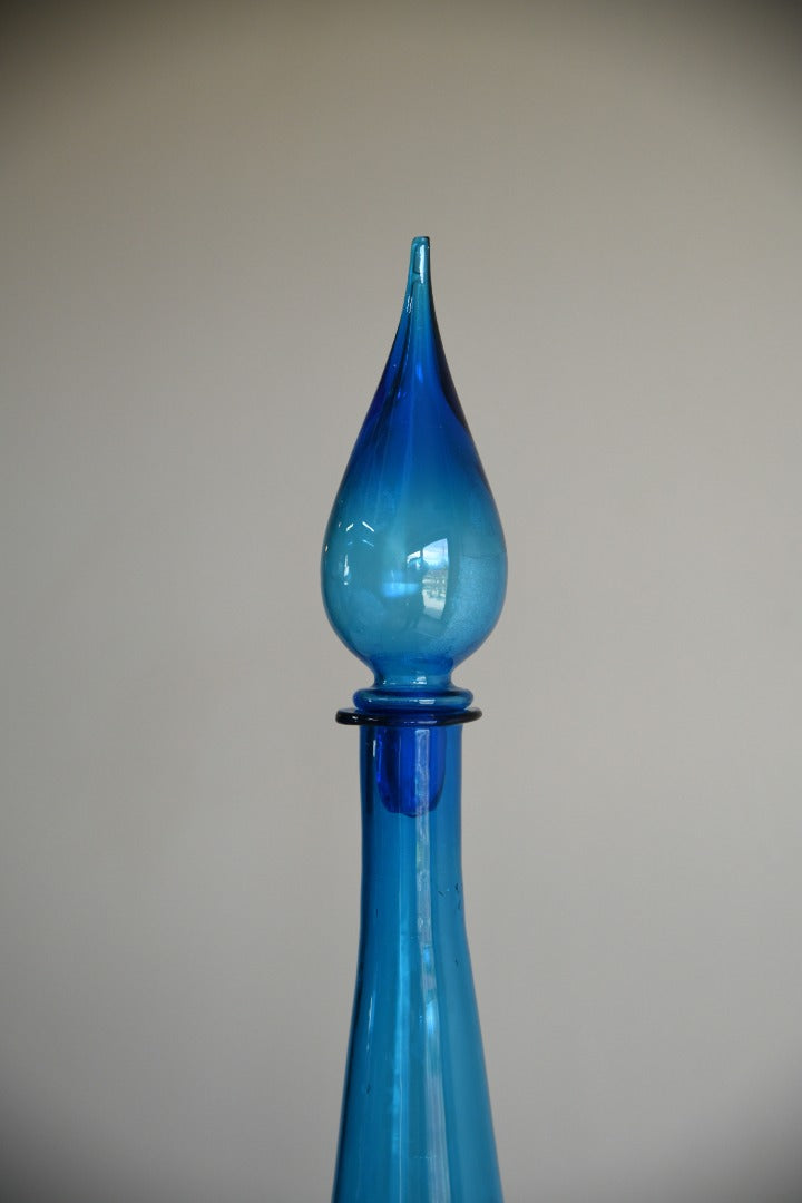 Empoli Blue Glass Genie Bottle