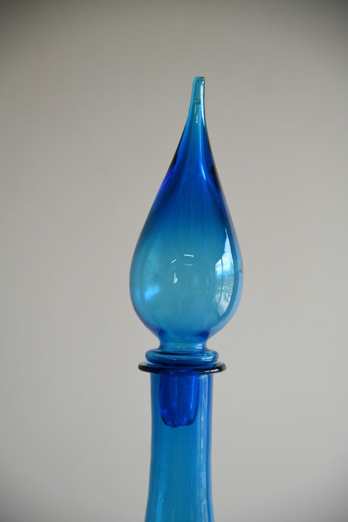 Empoli Blue Glass Genie Bottle