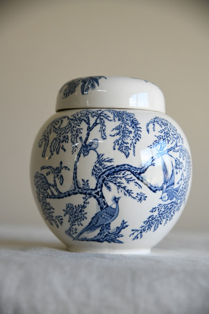 Vintage Masons Koro Blue & White Ginger Jar