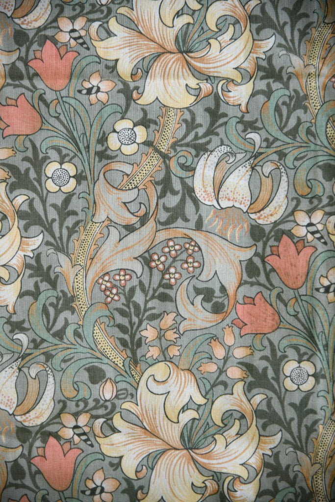 Pair Vintage Jonelle William Morris Golden Lily Curtains
