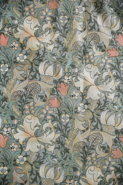 Pair Vintage Jonelle William Morris Golden Lily Curtains