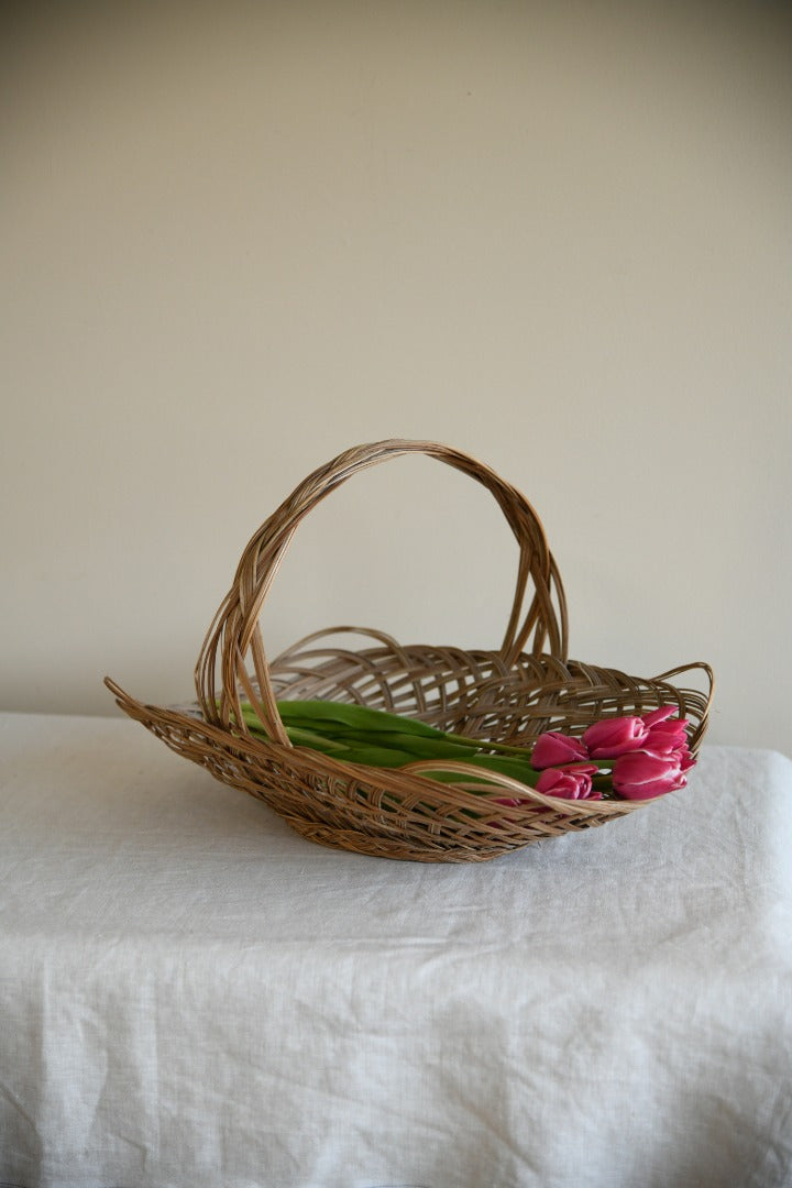 Vintage Wicker Flower Basket