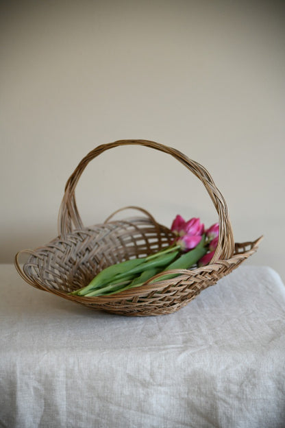 Vintage Wicker Flower Basket