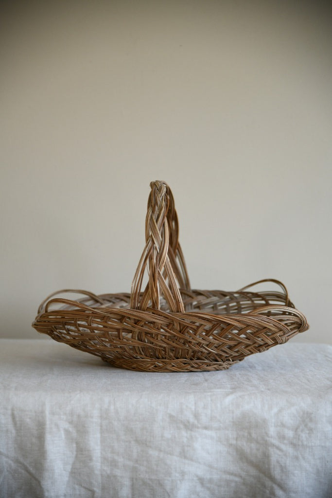Vintage Wicker Flower Basket