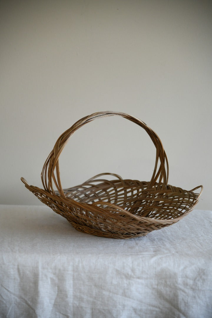 Vintage Wicker Flower Basket