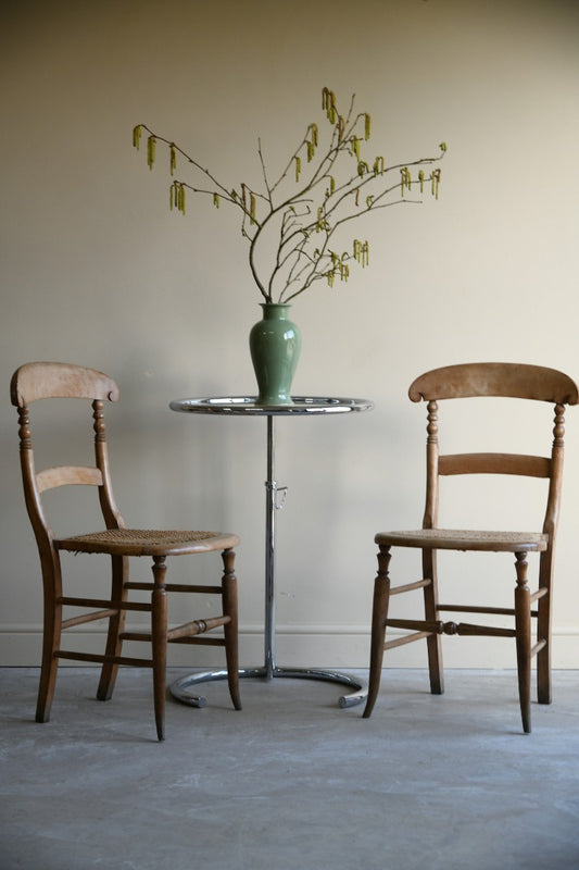 Pair Vintage Beech Occasional Chairs