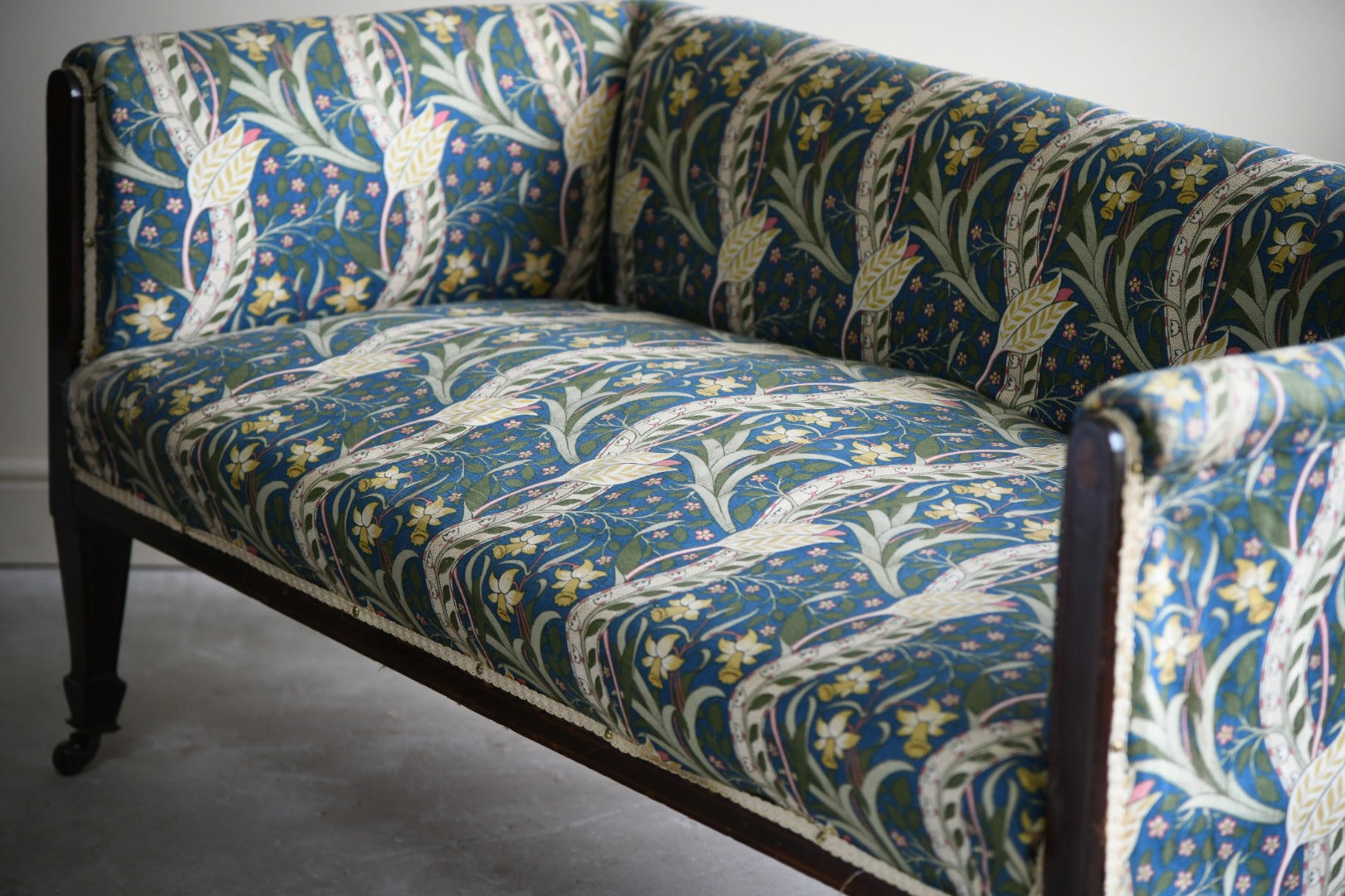 Upholstered Edwardian Morris & Co Daffodil Sofa