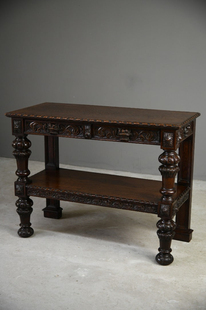 Victorian Carved Oak Buffet