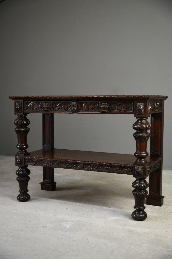 Victorian Carved Oak Buffet