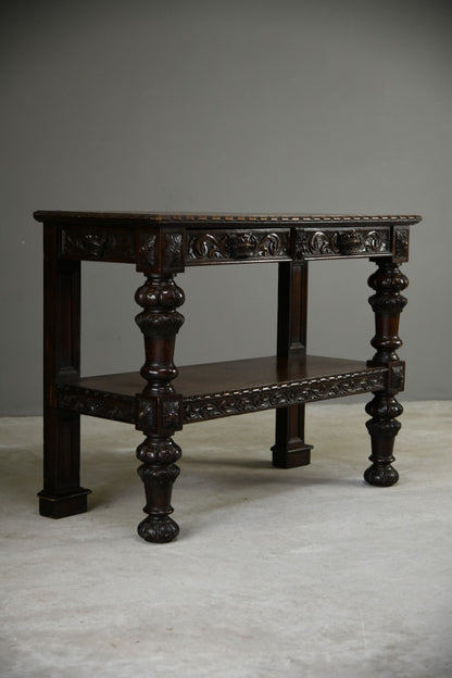 Victorian Carved Oak Buffet