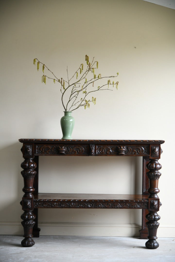 Victorian Carved Oak Buffet