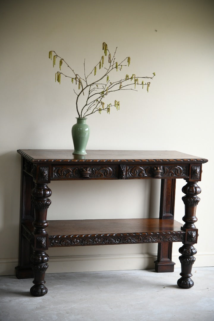 Victorian Carved Oak Buffet