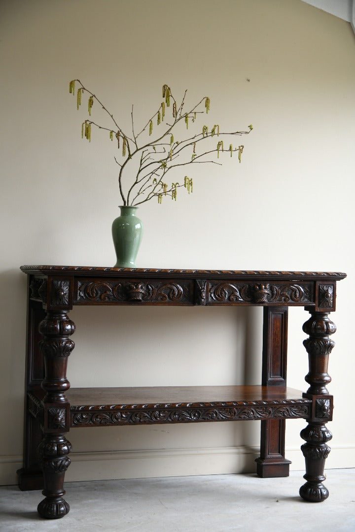 Victorian Carved Oak Buffet