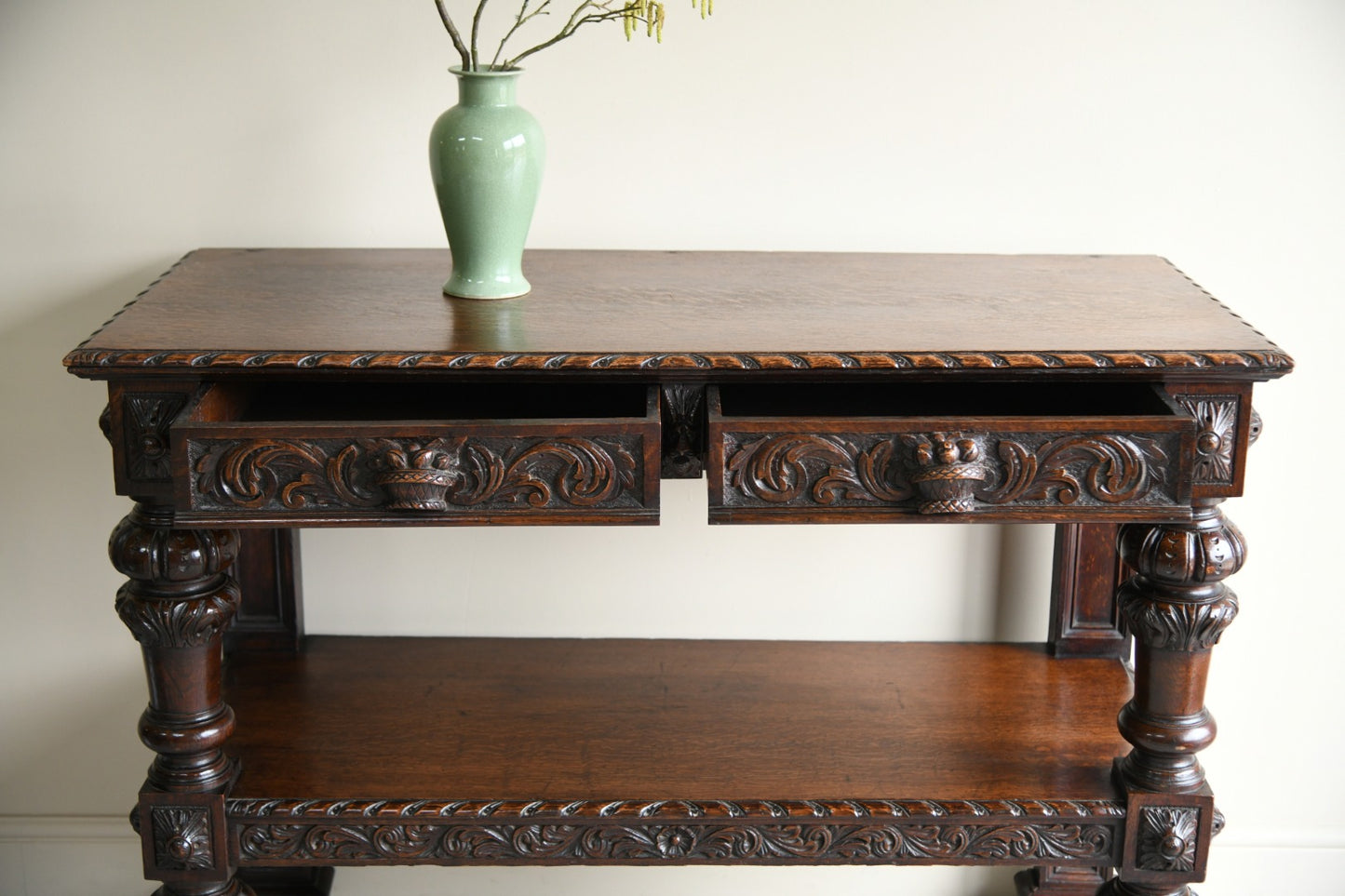 Victorian Carved Oak Buffet