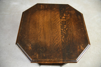 Early 20th Century Square Oak Coffee Table