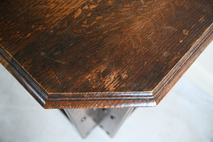 Early 20th Century Square Oak Coffee Table