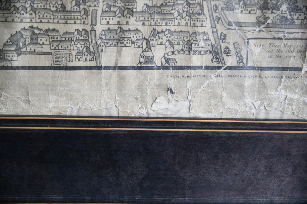 Printed Bird's-Eye View of Tudor London