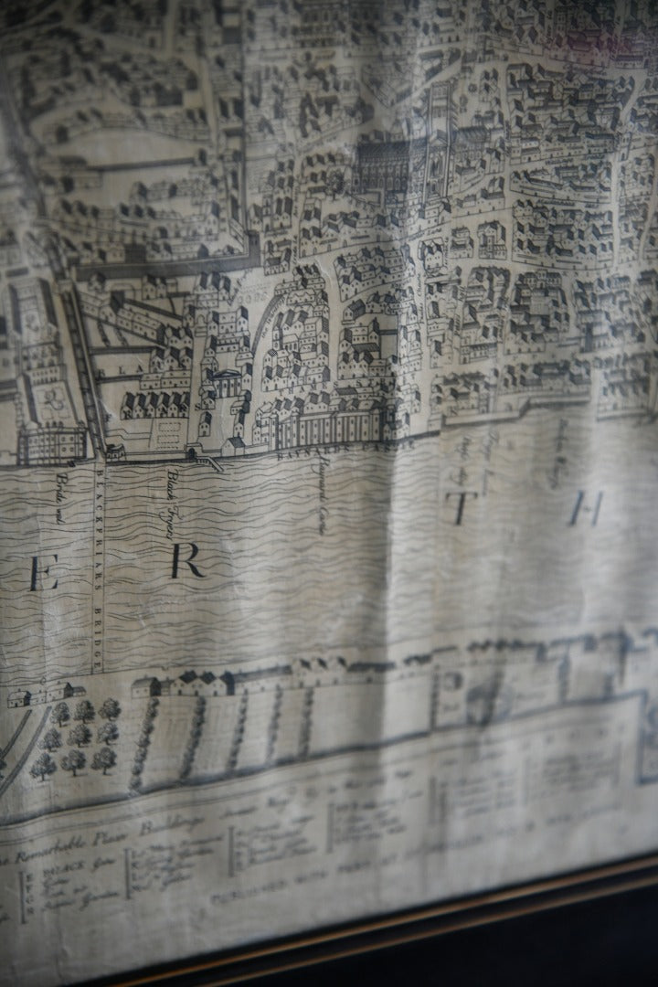 Printed Bird's-Eye View of Tudor London