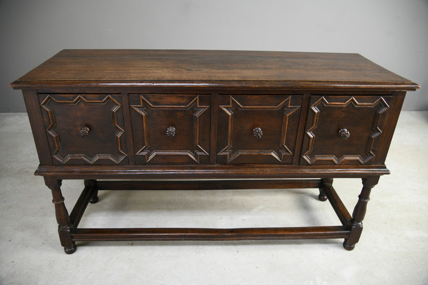 Jacobean Style Oak Side Table