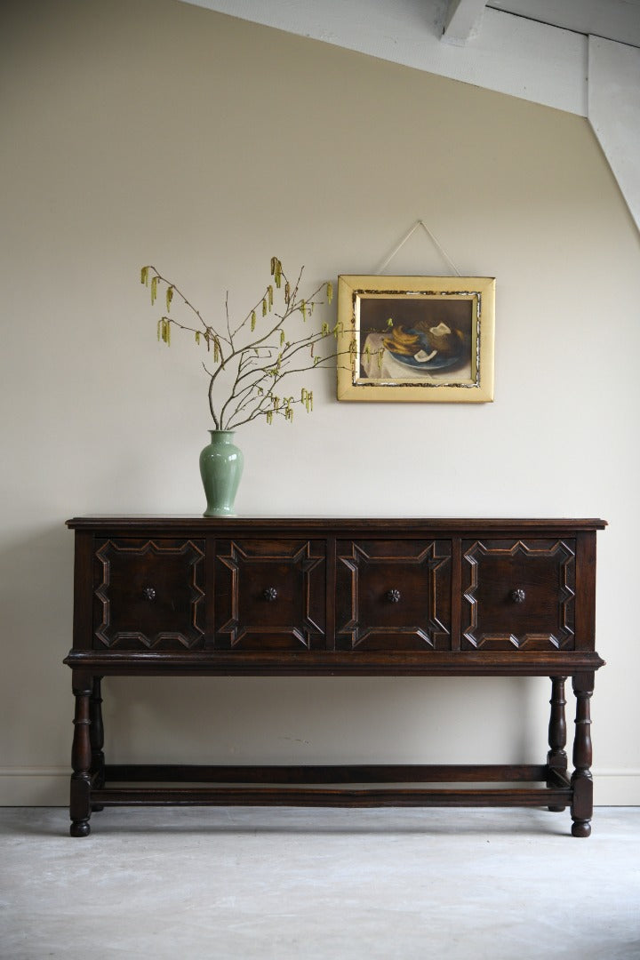 Jacobean Style Oak Side Table